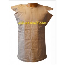 Sleeveless Cotton Tunic Gambeson Off White